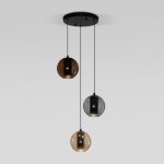 Подвесная люстра Eurosvet 50258/3 LED дымчатый/ бежевый/ шоколад Cobble