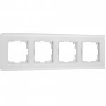 Рамка на 4 поста Senso (белый, стекло soft-touch) W0043101 Werkel