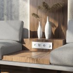 Рамка на 4 поста Senso (белый, стекло soft-touch) W0043101 Werkel