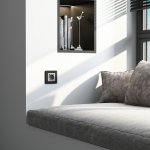 Рамка на 1 пост Senso (черный, стекло soft-touch) W0013108 Werkel