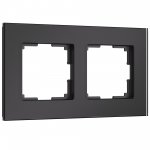 Рамка на 2 поста Senso (черный, стекло soft-touch) W0023108 Werkel