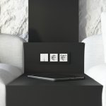 Рамка на 3 поста Senso (черный, стекло soft-touch) W0033108 Werkel