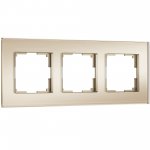 Рамка на 3 поста Senso (шампань, стекло soft-touch) W0033111 Werkel