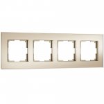 Рамка на 4 поста Senso (шампань, стекло soft-touch) W0043111 Werkel