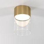 Светильник потолочный светодиодный 10W 4000К латунь/прозрачный 25047/LED Elektrostandard