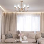 Подвесная люстра Eurosvet 70217/8 латунь Spritz