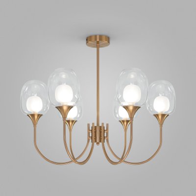 Подвесная люстра Eurosvet 70217/6 латунь Spritz