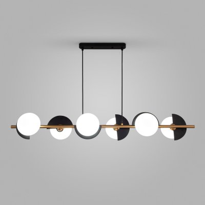 Люстра Eurosvet 70149/6 черный/латунь Moity