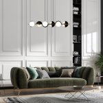 Люстра Eurosvet 70149/6 черный/латунь Moity