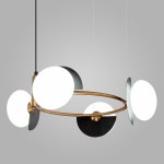 Люстра Eurosvet 70150/4 черный/латунь Moity