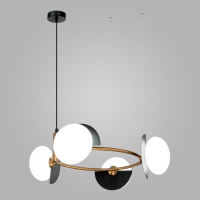 Люстра Eurosvet 70150/4 черный/латунь Moity