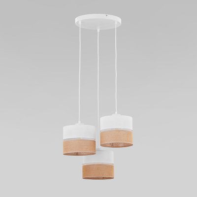 Подвесной светильник с тканевыми абажурами Eurosvet 6575 Linobianco