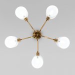 Потолочный светильник Eurosvet 60157/5 латунь Bambola
