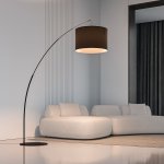 Напольный светильник с тканевым абажуром Eurosvet 5485 Moby Black