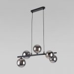 Подвесной светильник со стеклянными плафонами 6707 Estera Black TK Lighting