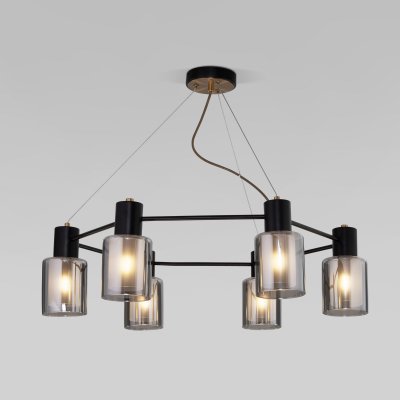 Подвесная люстра Eurosvet 70219/6 черный/античная бронза Notion Подвесная люстра Eurosvet 70219/6 черный/античная бронза Notion