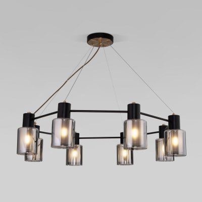 Люстра Eurosvet 70219/8 черный/античная бронза Notion