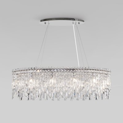 Подвесная люстра с хрусталем 60159/10 хром Eurosvet