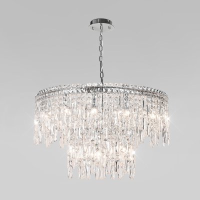 Подвесная люстра с хрусталем 60160 хром Eurosvet