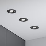 Светильник встраиваемый светодиодный Even черный 25094/LED Elektrostandard