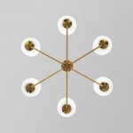 Потолочный светильник Eurosvet 60161/6 латунь Loona