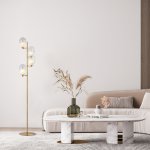 Торшер напольный Eurosvet 01161/4 латунь Loona