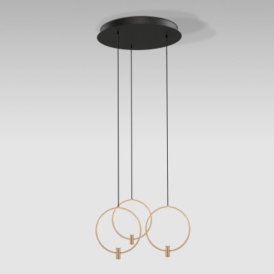 Подвесная люстра Eurosvet 50257/3 LED черный/ латунь Layla Подвесная люстра Eurosvet 50257/3 LED черный/ латунь Layla