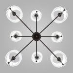 Потолочный светильник Eurosvet 60162/8 черный Notturno