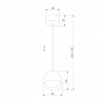 Подвесной светодиодный светильник Uno / черный 50261 LED Elektrostandard