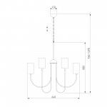 Подвесная люстра Eurosvet 60164/6 черный Abbey