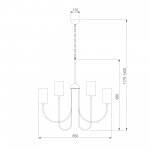 Подвесная люстра Eurosvet 60164/10 черный Abbey