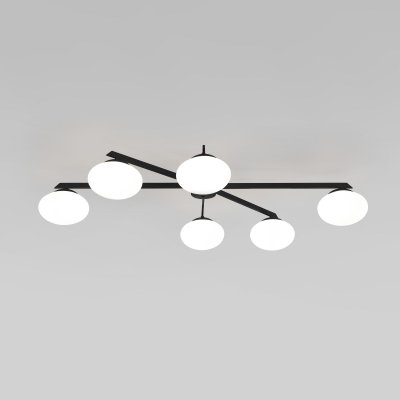 Потолочный светильник Eurosvet 70220/6 черный Opaline