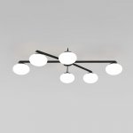 Потолочный светильник Eurosvet 70220/6 черный Opaline