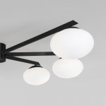 Потолочный светильник Eurosvet 70220/6 черный Opaline