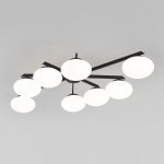 Потолочный светильник Eurosvet 70220/8 черный Opaline