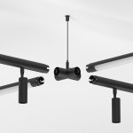 Module System Набор подвеса Х-образный с питанием (черный) 85190/00 Elektrostandard