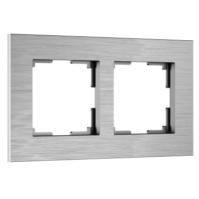 Рамка на 2 поста  AluMax (алюминий) Werkel W0023506