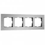 Рамка на 4 поста  AluMax (алюминий) Werkel W0043506