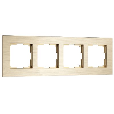 Рамка на 4 поста AluMax (шампань) Werkel W0043511 Рамка на 4 поста AluMax (шампань) Werkel W0043511