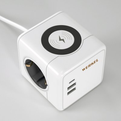 Розеточный блок 3-местный + 3 USB + беспроводная зарядка Werkel W6513501 Розеточный блок 3-местный + 3 USB + беспроводная зарядка Werkel W6513501