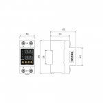 Реле напряжения 1P+N 63А Werkel W932P63R