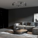 Slim Magnetic Трековый светильник для радиусного шинопровода 8W 4200K Planar чёрный ?1200мм 85181/01 Elektrostandard