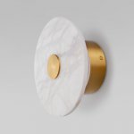 Светодиодный светильник с мраморным рассеивателем Eurosvet 40340 LED латунь