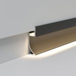 Алюминиевый профиль черный для плинтуса под светодиодную ленту LL-2-ALP021 Elektrostandard
