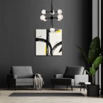 Потолочный светильник со стеклянными плафонами Eurosvet 50383 черный