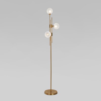 Напольный светильник со стеклянными плафонами Eurosvet 01383/3 латунь