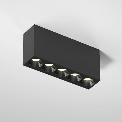 Светильник потолочный светодиодный 10W 3000K черный Block 25108/LED Elektrostandard