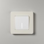 Рамка на 1 пост Split (айвори/белый,  soft-touch) Werkel W0013066