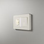 Рамка на 2 поста Split (айвори/белый, soft-touch) Werkel W0023066