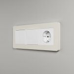Рамка на 3 поста Split (айвори/белый, soft-touch) Werkel W0033066